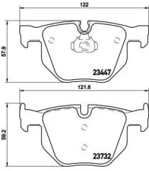 BREMBO P06056 FREN BALATASI ARKA BMW E70 F15 E71 F16