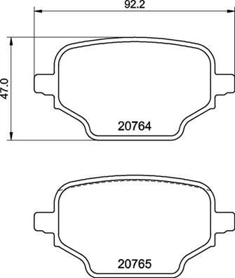 BREMBO P59098 ARKA FREN BALATASI OPEL COMBO E PEUGEOT PARTNER-RIFTER CITROEN BERLINGO TOYOTA PROACE CITY 18> FIAT DOBLO 23>