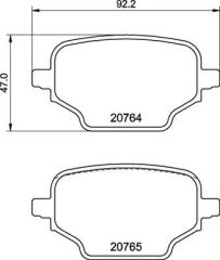 BREMBO P59098 ARKA FREN BALATASI OPEL COMBO E PEUGEOT PARTNER-RIFTER CITROEN BERLINGO TOYOTA PROACE CITY 18> FIAT DOBLO 23>