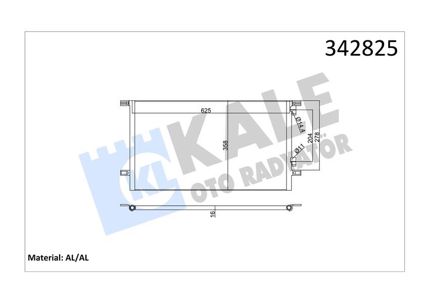 KALE 342825 KLİMA KONDENSERİ LAGUNA I-GRANDTOUR AL-AL