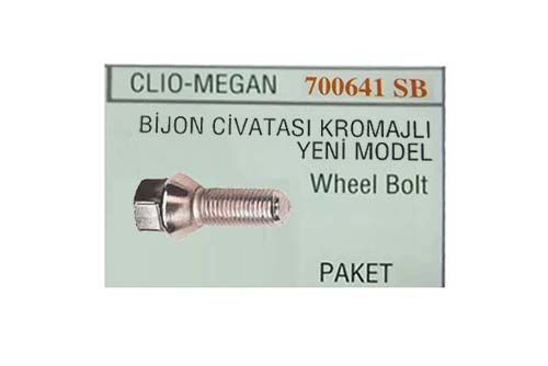 SES 700641SBC BİJON CIVATASI Y.M. CLIO-MGN DELİKLİ PULLU KROMAJLI