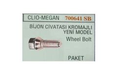 SES 700641SBC BİJON CIVATASI Y.M. CLIO-MGN DELİKLİ PULLU KROMAJLI