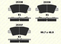 KALE 25337 157 05 ANS KD13 ARKA FREN BALATA HYUNDAI i20 1.2L G4LA 15-20 1.4L G4LC 15-18 1.4L D4FC CRDi 15-18 / ELANTRA 1.6L D 4FB G4FG 16-> / KIA SOUL 1.6L D4FB 14-> / SPORTAGE 1.6L G4FD G4FJ T-GDI 15-> 1.6L D4FE 18->