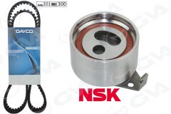 GVA 59T3942 TRİGER KAYIŞ SETİ EKSANTRİK SETİ FORD RANGER 2.5 TDCİ 98-> / MAZDA B2500 2.5L WL 96-07 1 KAYIŞ 1 RULMAN 101x300