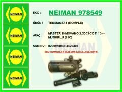NEIMAN 978549 TERMOSTAT KOMPLE MASTER III-MOVANO 2.3DCİ-CDTİ 10 > MÜŞÜRLÜ 81C