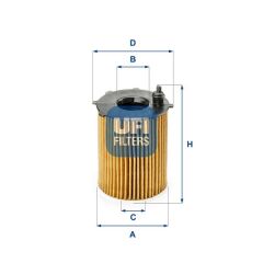 UFI 2518700 YAG FILTRESI P208 P301 P308 P508 P2008 PARTNER TEPPE BERLINGO CELYSEE C3 C4 DS3 DS4 DS5 JUMPY 1.6HDI EURO 6 CROSSLAND X GRANDLAND X B16DTH
