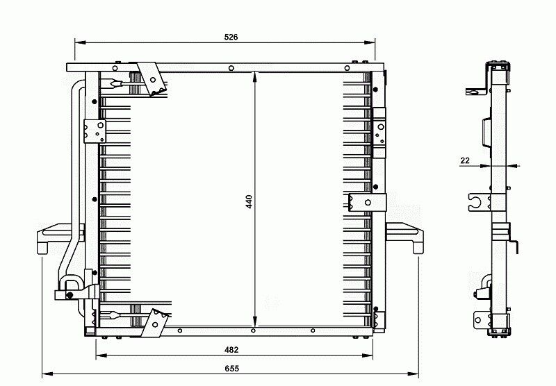 ORIS CBM165020 KLİMA KONDENSERİ BMW 3SERİSİ E36 90 > 483X468X20 OTO.-MEK.