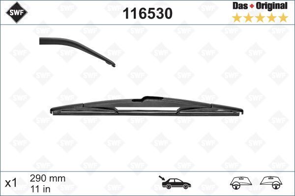 VALEO 116530 SILECEK SUPURGESI ARKA 290mm MERCEDES W246 S204 . OPEL ASTRA G . PEUGEOT 407 508 5008 308 2008 SWF