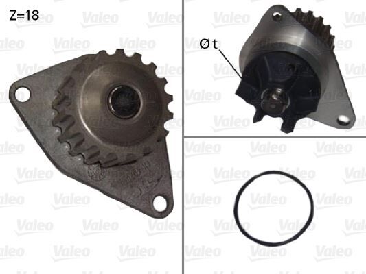 VALEO 506721 DEVIRDAIM SU POMPASI PEUGEOT P206-P207-P307 CITROEN C2-C3-C4 1.4 16V KFU-ET3J4 18DIS