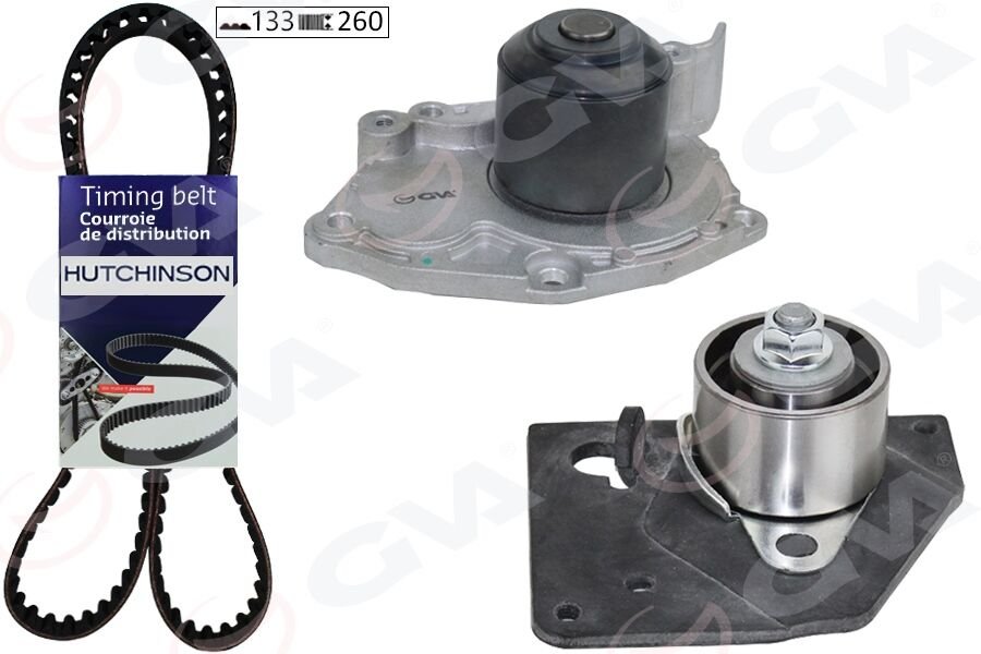 GVA 59WPK1104 DEVİRDAİMLİ EKSANTRİK GERGİ KİTİ 133x260 RENAULT MEGANE II 02> SCENIC II 03> LAGUNA II 05> NISSAN PRIMERA 03> SUZUKI GRAND VITARA II 05> 1.9dCi F9Q