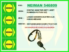 NEIMAN 546809 KONTAK ANAHTARI SET 1 ADET KUMANDA KUTUSU ILE LOGAN-SANDERO-DUSTER-CLIO-KANGO-MEGANE