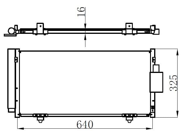 ORIS CSU732016 KLİMA KONDENSERİ SUBARU IMPREZA-FORESTER 08 > 660X297X16 OTO.-MEK.