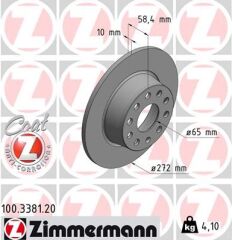 ZIMMERMANN 100.3381.20 FREN DİSKİ ARKA T-ROC-KAROQ-ATECA-LEON-Q2 2017 > 0986479F23
