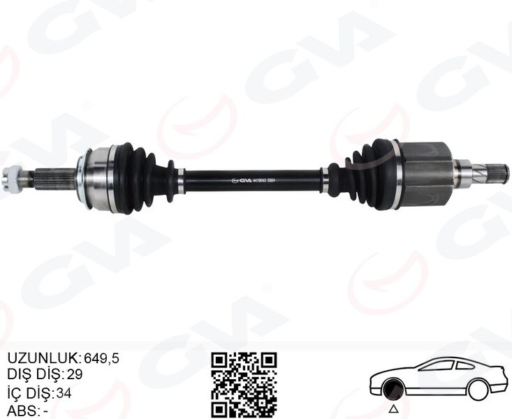 GVA 4419043 ÖN AKS SOL RENAULT KADJAR 1.5 DCI A-T 15-