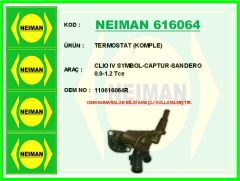 NEIMAN 616064 TERMOSTAT VANASI RENAULT CLIO IV 12> SYMBOL III 14> CAPTUR I 13> DACIA SANDERO II 13> LOGAN II 13> 0.9TCe