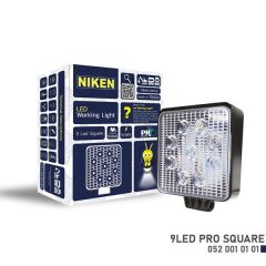 NIKEN 0520010101 CALISMA LAMBASI 9 LEDLİ KARE 22-27 W