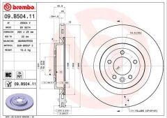 BREMBO 09B50411 FREN DISKI ARKA LAND ROVER RANGE ROVER L405 L494