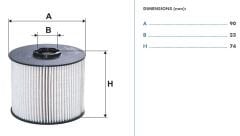 FILTRON FILT PE 816/8 S-MAX/GALAXY/KUGA/PSA YAKIT FILTRESI 1682001/ 9M5J 9176 AA / 9M5Q 9155/9467637280