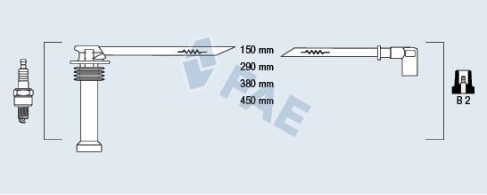 FAE 85125 BUJİ KABLO TAKIMI FOCUS-CMAX-FİESTA-MONDEO-BMAX-MAZDA-VOLVO C30-S40-V50 98> 1.4-1.6 ZETEC