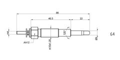 ET1GERMANY ET035336 KIZDIRMA BUJİSİ Y-701J FORD RANGER 2.5-KIA SPORTAGE 2.0-MAZDA 2.5D 4WD YM-VITARA 2.0 TD