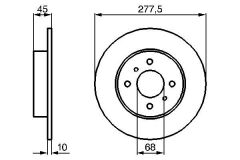BOSCH 0986479105 ARKA FREN DİSKİ DOLU TİP NISSAN PRIMERA 1.6L QG16DE P11 99-01 1.8L QG18DE P11 99-01 278 çap x 4 b ijon - Adet disk fiyatıdır