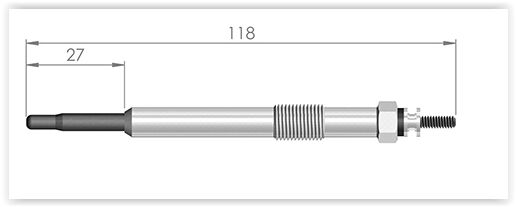 ET1GERMANY ET118492 KIZDIRMA BUJİSİ PARTNER-BERLINGO-P206-P306-P307-P308-P406-P407-P508-XSARA-EVASION-JUMPY-C4-C5- EXPERT-BOXER-JUMPER-DUCATO 2.0-2.2 HDI-JTD