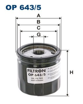 FILTRON FILT OP 643/5 CLIO IV/ MEGANE IV / CAPTUR / TALISMAN / DOKKER  / LOGAN II  / SANDERO/ QASHQA/MERCEDES 176-117-246-242 YAG FILTRESI