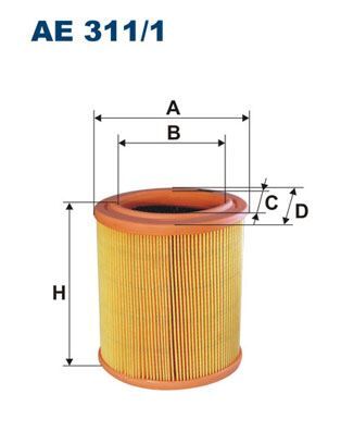 FILTRON AE311.1 HAVA FİLTRESİ P106-PARTNER-BERLINGO 96- -SAXO 96-03 - XSARA 97-05 1.1i-1.4i