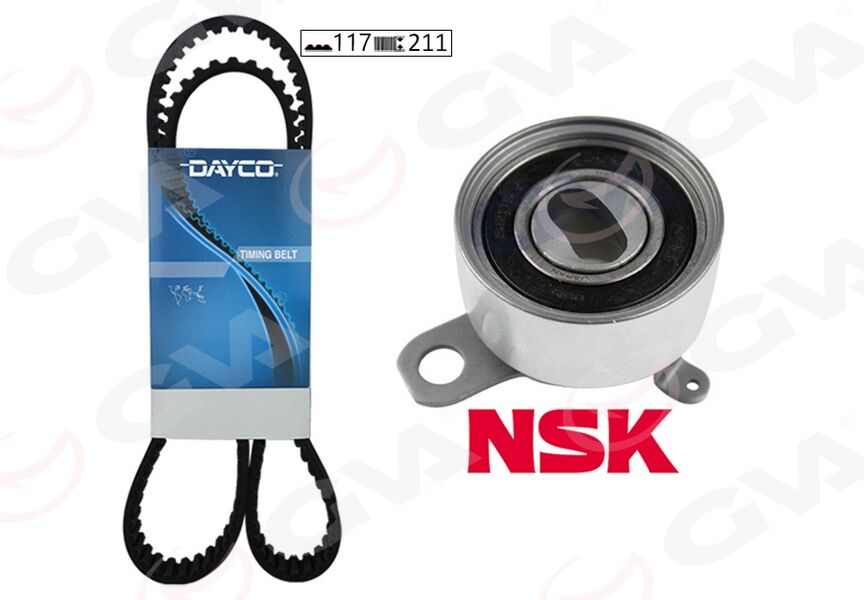 GVA 59T7120 TRİGER KAYIŞ SETİ EKSANTRİK SETİ TOYOTA COROLLA 1.6L 4A-FE enjeksiyonlu AE101 AE111 92-00 1 KAY IŞ 1 RULMAN 117x210