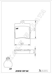 KALE 21919 157 04 MSH KD11 BALATA ARKA CROSSFIRE-CROSSFIRE ROADSTER 03-08