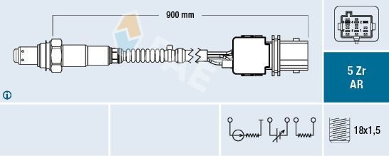 FAE 75141 EGSOZ SENSORU HEGO SENSOR VOLVO C70 I S60 I S80 I V70 I XC70 XC 90