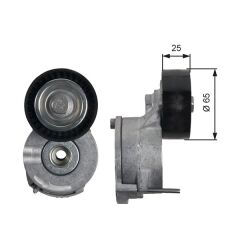 GATES T39186 ALTERNATÖR GERGİ RULMANI KÜTÜKLÜ ZAFIRA-VIVARO C-P3008-P308-P5008-P508-P407-EXPERT-C4-C5-C8-DS4- DS5-JUMPY-P508-P407 2.0 HDI 165-2.0 HDI 06> MONDEO IV 07>14 KUGA I 07>14 S-MAX 07>14 2.0 TDCI