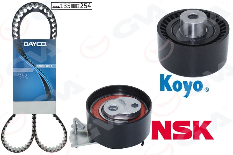 GVA 59T4322 EKSANTRİK GERGİ KİTİ 135x254 P206-207-307-1007-C2-C3-C4 1.4 16V KFU ET3J4 K015615XS