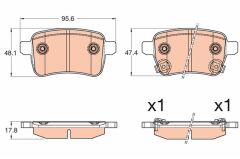 TRW GDB2032 ARKA FREN BALATASI OPEL CORSA E 14>19 ADAM 14>19 15 JANT RPO J67 FIAT EGEA 16> 500L 13> 264mm