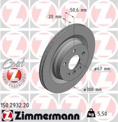 ZIMMERMANN 150.2932.20 FREN DISKI ARKA BMW F40 F52 F44 F45 F46 F48 F49 F39 . MINI F54 F60