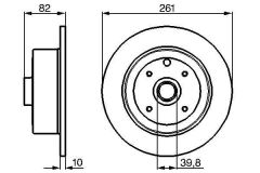 BOSCH 0986478328 ARKA FREN AYNASI ADET VECTRA A 88-11.95 -KADETT E 87-91 261x10x4DL