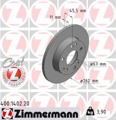 ZIMMERMANN 400.1402.20 FREN DISKI ON MERCEDES 190 W201
