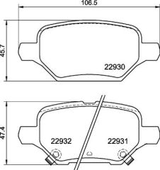 BREMBO P59099 ARKA FREN BALATASI OPEL MOKKA X 12> CHEVROLET TRAX 12>