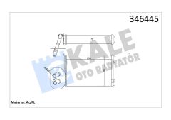 KALE 346445 KALORİFER RADYATÖRÜ VW TRANSPORTER T4 1.9D-TD-2.0D-2.4D-2.5D-TD ÖN 234x157x42 AC