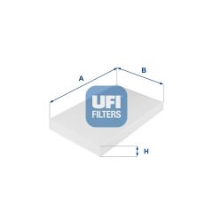 UFI 5303800 POLEN FİLTRESİ C2 03>C3 02>C4 04>P307 00>P308 07> 1.4-1.4 16V-1.6 16V-1.6HDI-2.0HDI