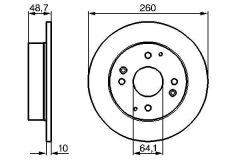 BOSCH 0986478172 ARKA FREN DİSKİ DOLU TİP HONDA ACCORD EURO 2.0L F20Z1 CC7 CE8 kasa 95-98 / ROVER 600 618 96-99 6 20İ Sİ Tİ 93-99 623Sİ 93-99 260 çap x 4 bijon - Adet disk fiyatıdır