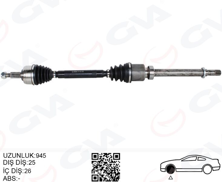GVA 4411434 ÖN AKS SAĞ RENAULT MEGANE IV 1.3 Tce - 1.5 DCI EURO 6 M-T SNZ-TL4 16-