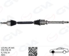 GVA 4411434 ÖN AKS SAĞ RENAULT MEGANE IV 1.3 Tce - 1.5 DCI EURO 6 M-T SNZ-TL4 16-