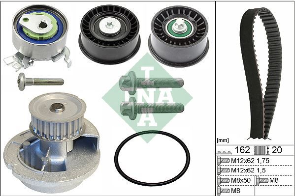INA 530044131 DEVİRDAİMLİ EKSANTRİK GERGİ KİTİ 162x200 ASTRA G 1.4 1.6 16V 98-05 VECTRA C 1.6 CORSA C 1.4 1.6