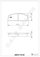 KALE 20073 173 04 ANS KD13 ÖN BALATA M131 DKŞ-S-SL-SLX-M124-SERÇE