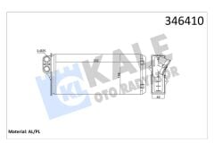 KALE 346410 KALORİFER RADYATÖRÜ MASTER II 2.5D-2.8DTI 98-01 OPEL MOVANO 1.9DTI-2.2DTI 00 >