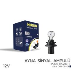 NIKEN 0630010906 NIKEN 12V HPC16W AYNA SİNYAL AMPULÜ PU20d-1 10LU