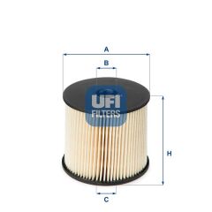 UFI 2600300 YAKIT FİLTRESİ PARTNER-BERLINGO-206-307-406-807-C5-C8-JUMPY-XANTIA-XSARA-SCUDO-EXPERT 2.0HDI DW10