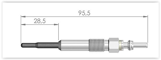 ET1GERMANY ET098104 KIZDIRMA BUJİSİ GOLF V 1.9TDI-PASSAT 2.0TDI-POLO 1.4TDI-CRAFTER 2.5TDI-T5 2.5 TDI BMM