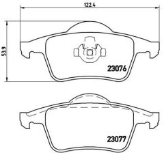 BREMBO P86014 ARKA BALATA VOLVO S60 2000-2010 S80 1998-2006 V70 97-07 XC70 97-07 S70 97-00